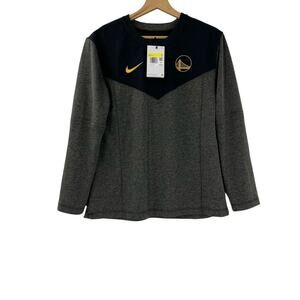 Nike Golden State Warriors Men’s 1/2 Zip Long Sleeve Top Sz S Grey Black